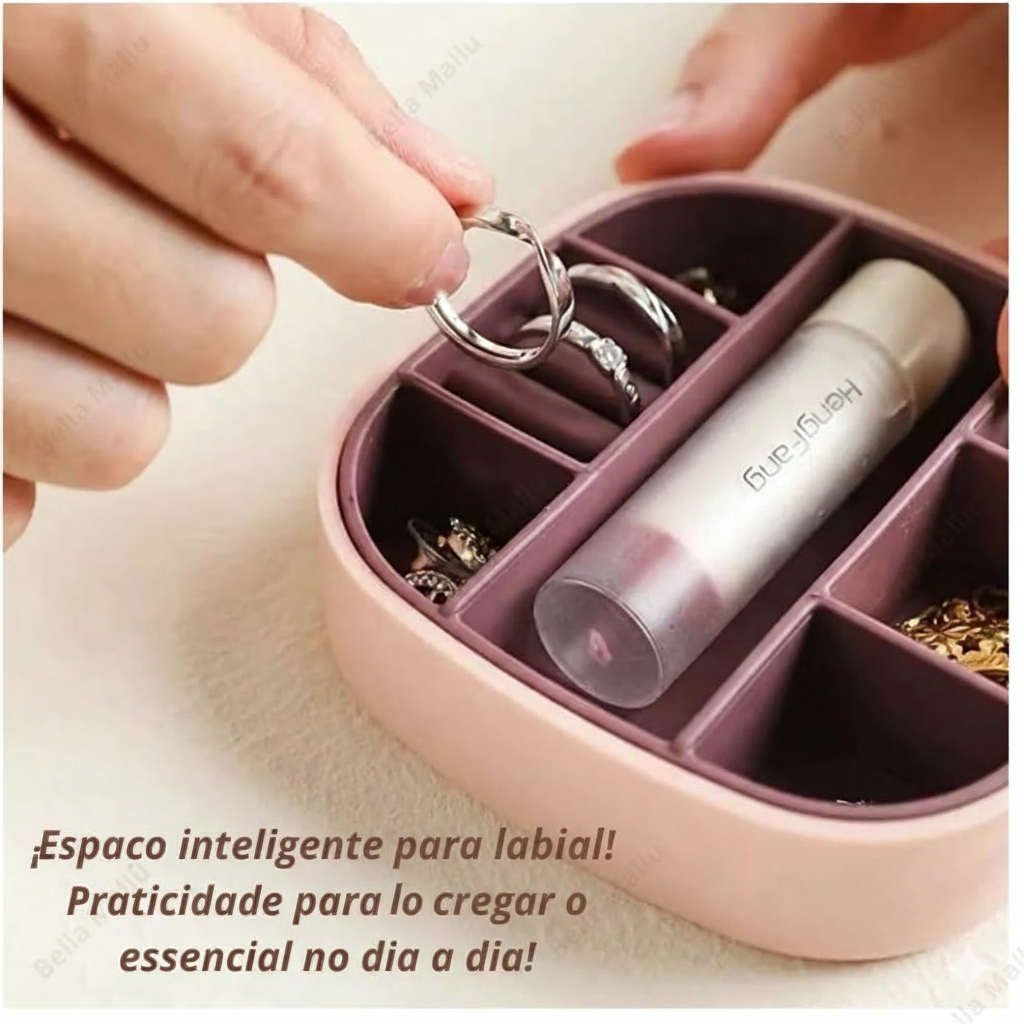 MINI JOYERO CON ESPEJO DE VIAJE